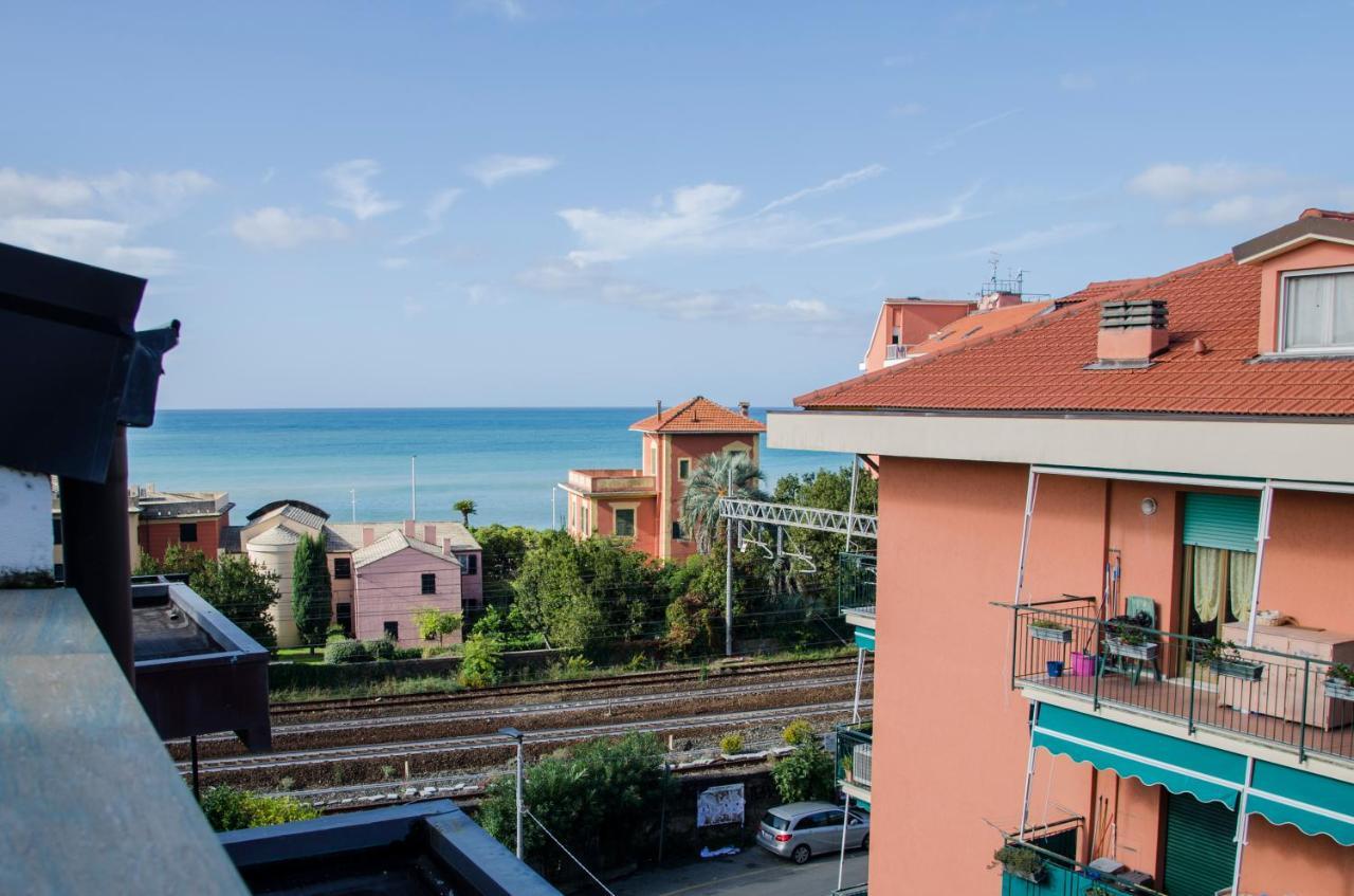 009 - Attico Sant'Anna Vista Mare 150M Dalla Spiaggia Con Terrazza Privata Apartment Sestri Levante Bagian luar foto
